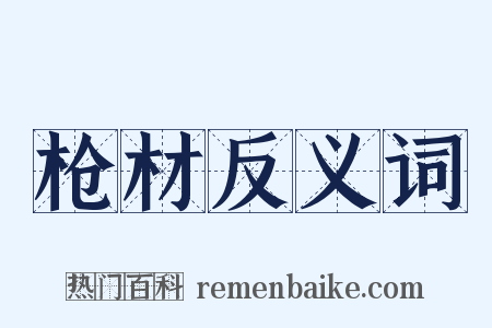 枪材反义词是什么意思的图片